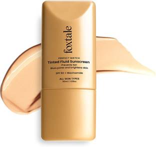 Foxtale Sunscreen - SPF 50 PA++++ Tinted Fluid Sunscreen with SPF Niacinamide Shade Sand