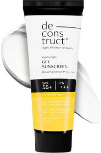 deconstruct Sunscreen - SPF 50 PA+++ Lightweight Gel Sunscreen | No White Cast | For men & Women |