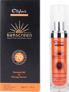 Olifair Sunscreen - SPF 70 PA+++ Sunscreen with UVA/UVB Protection 50g