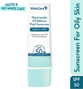 WishCare Sunscreen - SPF 50+ PA++++ Niacinamide Oil Balance Sunscreen SPF 50 PA++++ - Light & Matte Sunscreen