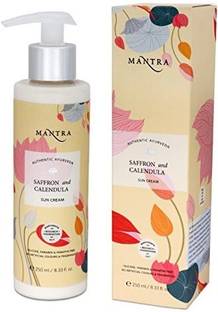 MANTRA Sunscreen - SPF 50 PA++ Saffron & Calendula Sun Cream - SPF 30