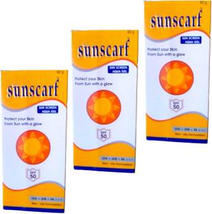 DOOMSDAY Sunscreen - SPF 50 PA+++ SUNSCRAF SUNSCREEN AQUA GEL FOR COMPLETE PROTECT UVA/UVB RAYS PACK OF-60g x 2