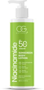 OG BEAUTY Sunscreen - SPF 50 PA+++ Body Lotion with Niacinamide & Cica