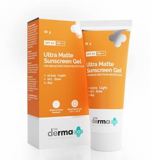 The Derma Co Sunscreen - SPF 60 PA+++ Ultra Matte Sunscreen Gel with
