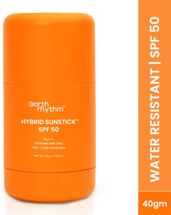 Earth Rhythm Sunscreen - SPF 50 PA++++ Sunstick SPF 50 Hybrid Sunscreen PA+++UVA UVB | No White cast, Water resistant