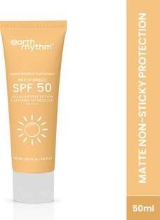 Earth Rhythm Sunscreen - SPF SPF 50 Matte PA+++ Matte Mineral Sunscreen SPF 50 PA+++ Phyto Shield with 9% Zinc Oxide