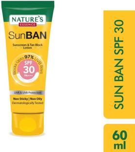 Nature's Essence Sunscreen - SPF 50 PA+++ SunBan Sunscreen - SPF 30 PA+++ pack 1 o