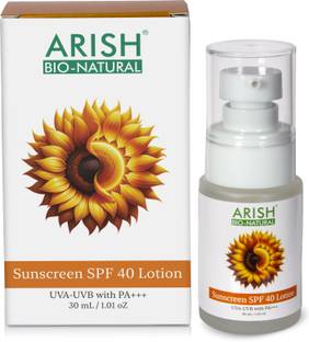 ARISH BIO-NATURAL Sunscreen - SPF 50 PA+++ Sunscreen SPF 40 Lotion