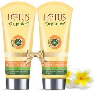 Lotus Organics+ Sunscreen - SPF 30 PA+++ Hydrating Gel Mineral Sunscreen