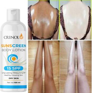 crinol Sunscreen - SPF 50 PA+ Skin Nourishing Whitening & Brightening SPF15+ Moisturiser Body Lotion (100 ml)