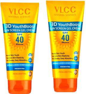 VLCC Sunscreen - SPF 40 PA+++ 3D Youth Boost SPF40 +++ Sunscreen Gel Cream Pack of - 25g x 2