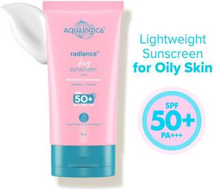 Aqualogica Sunscreen - SPF 50 PA+++ Radiance+ Dewy Sunscreen with Watermelon & Niacinamide| Lightweight & Non-Sticky