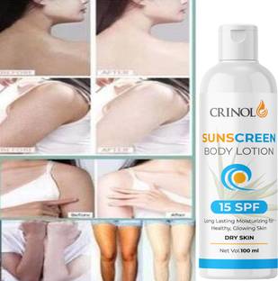 crinol Sunscreen - SPF 50 PA++ Whitening Body Lotion SPF 15 +Sun Protection For Face, Hand & Body (100 ml)