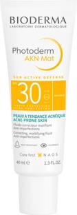 BIODERMA Sunscreen - SPF 50 PA+++ Photoderm AKN Mat SPF 30 Matifying Aanti-Blemish Sunscreen Combination Acne-Prone Skin