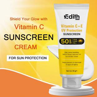 EDITH NATURALS Sunscreen - SPF 50 PA+++ Sunblock Cream For Indian Skin