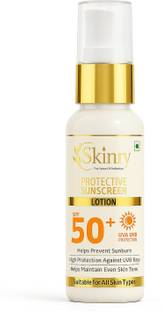 SKINRY Sunscreen - SPF 50 PA++ Sunscreen Lotion SPF 50+ | Broad Spectrum UVA/UVB Protection | Light Non-Greasy