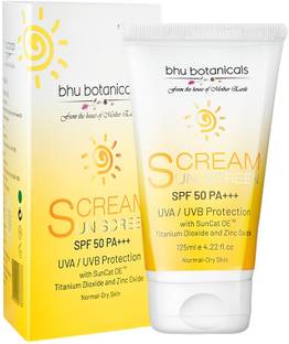 bhu botanicals Sunscreen - SPF 50 PA+++ Sunscreen Lotion SPF-50 PA+++ (Broad Spectrum Protection UVA/UVB) 100ml
