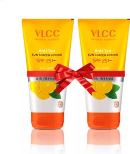 VLCC Sunscreen - SPF 50 PA+ Anti Tan Sun Screen Lotion 2x150ml Pack of 2