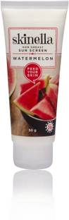 SKINELLA Sunscreen - SPF 50 PA+++ Watermelon Sun Screen SPF25, 50g