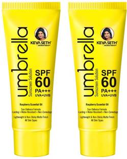 KEYA SETH AROMATHERAPY Sunscreen - SPF 60 PA+++ Umbrella Sunscreen Solution SPF 60 Broad Spectrum Protection No White Cast