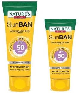 Nature's Essence Sunscreen - SPF 50 PA+++ SUNBAN SPF 50(175MRP)60ML+SPF 50(100MRP) 30ML