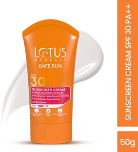 LOTUS HERBALS Sunscreen - SPF 30 PA++ Safe Sun Sunscreen Cream SPF 30 PA++