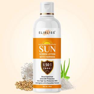 ELIBLISS Sunscreen - SPF 50 PA+++ Ultra Sheer Sunblock Cream - SPF 50 PA+++ for All Skin
