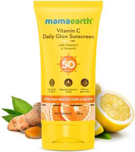 Mamaearth Sunscreen - SPF 50 PA+++ Daily Glow with Vitamin C & Turmeric for Sun Protection