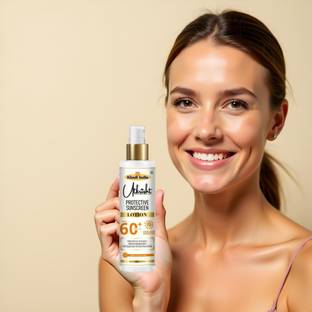 Utkrisht Sunscreen - SPF 60+ PA+++ Khadi SPF 60 Sunscreen Lotion with Easy Blend and Matte Finish