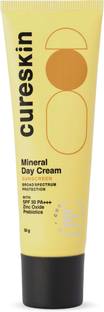 cureskin Sunscreen - SPF 30 PA+++ Broad Spectrum Mineral Day Cream Sun (UVA/UVB) Protection with Zinc Oxide