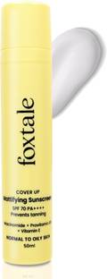 Foxtale Sunscreen - SPF 70 PA++++ Gel-Cream Sunscreen for Oily Skin with Niacinamide|Prevents Tan|Pore-minimising