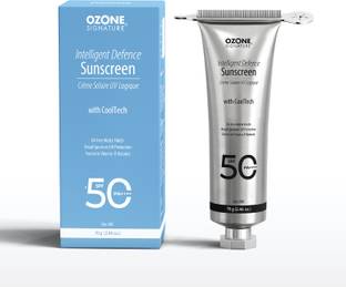 Ozone Signature Sunscreen - SPF 50 PA++++ Intelligent Defence Sunscreen | With CoolTech™ Formula | Oily & Acne-Prone Skin