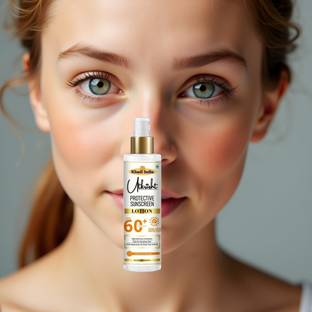 Utkrisht Sunscreen - SPF 60+ PA+++ Khadi Herbal SPF 60 Sunscreen Lotion for Nourished and Protected Skin