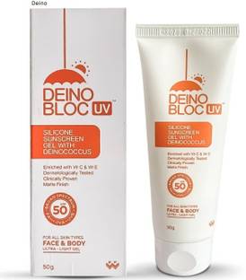 Deino Sunscreen - SPF 50 PA+++ Bloc UV Silicone Sunscreen Gel With Deinococcus
