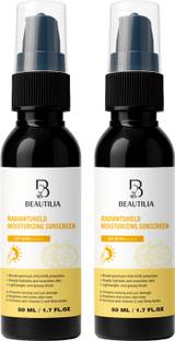 BEAUTILIA Sunscreen - SPF 50 PA++++ Moisturizing Sunscreen with Vitamin E Shea Butter Broad Spectrum UV Protection