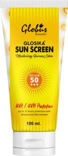 Globus Remedies Sunscreen - SPF 50 PA+++ Glosika Sunscreen Lotion Up to 12 hrs Protection - SPF 50 PA+++