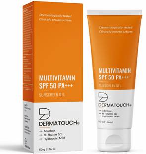 Dermatouch Sunscreen - SPF 50 PA+++ Multivitamin Gel | UVA-UVB Protection | Zero White Cast