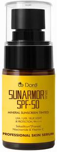 Le Dore Sunscreen - SPF 50 PA+++ Sunarmor Tinted Mineral Sunscreen Serum With Vit C & Niacinamide