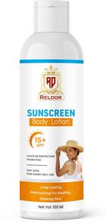 RELDOR Sunscreen - SPF 15 PA++++ Sunscreen-SPF 15+ Suns Shield Lotion UVB/UVA|Ultra Protective Sunscreen