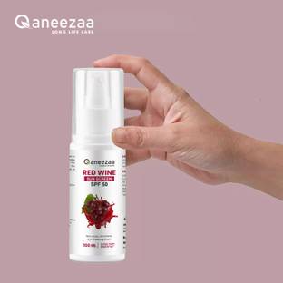 Qaneezaa Sunscreen - SPF 50 PA++ Red Wine Sunscreen Non Sticky Oil Control 10% Whitening Effect