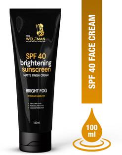 THE WOLFMAN Sunscreen - SPF 40 SPF40 Sunscreen|Matte Finish|JojobaOil & Ashwagandha|Double Action UV Protection