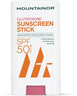 Mountainor Sunscreen - SPF 50 PA++++ Glutathione Sunscreen Stick For Sun Protection & Brightness