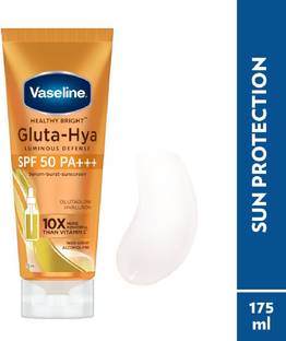 Vaseline Sunscreen - SPF 50 PA+++ Gluta Hya-Antioxidant SPF50 PA+++ Sunscreen|Glutathione & Hyaluronic Acid 175 ML