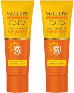 DOOMSDAY Sunscreen - SPF 30 PA++ MEGLOW DEFENSE SUNSCREEN FOR HIGH PROTECTION FOR UVA/UVB RAYS PACK OF- 50ml x 2