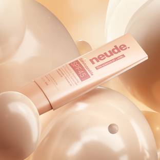 Neude Sunscreen - SPF 45 PA+++ Sunstoppable Sunscreen with SPF 45 PA+++ & No White Cast | Milk & Avocado Oil