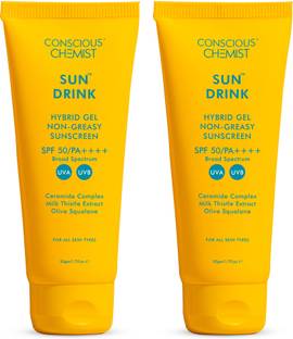 Conscious Chemist Sunscreen - SPF 50 PA++++ Ceramides Sunscreen SPF 50 PA++++ | Olive Squalane | Lightweight & No White Cast
