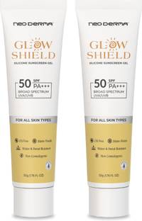 NEODERMA LIFE SCIENCES Sunscreen - SPF 50 PA+++ Glow Shield Silicone UVA/B, No white-cast for Broad Spectrum