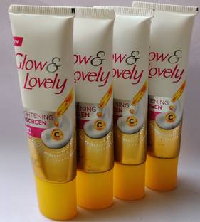 Glow & Lovely Sunscreen - SPF 50 PA+++ BRIGHTENING SUNSCREEN WITH VITA C NO WHITE CASTE 15MLS X 4N
