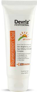 DEVRIZ PROFESSIONAL Sunscreen - SPF 3 PA+++ SPF 50 Sunscreen Gel for women & Men(50ML).