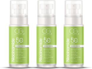 OG BEAUTY Sunscreen - SPF 50 PA+++ Sunscreen - SPF 50 PA+++ with Niacinamide & Cica | Pack of 3 (150 ml)